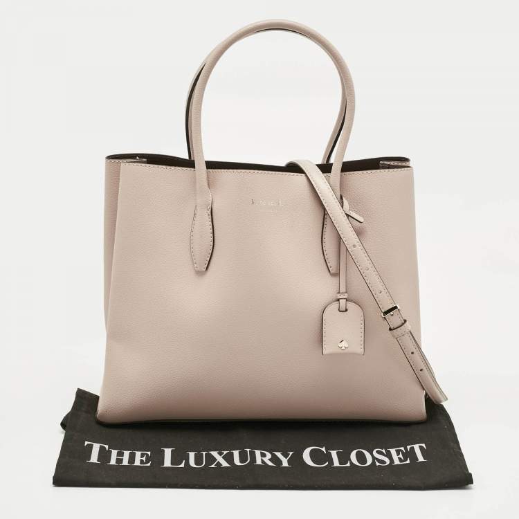 Pre Owned Kate Spade Light Pink Leather Medium Eva Tote