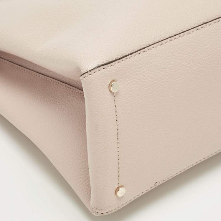 Pre Owned Kate Spade Light Pink Leather Medium Eva Tote