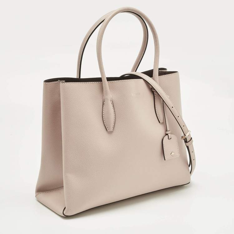 Pre Owned Kate Spade Light Pink Leather Medium Eva Tote