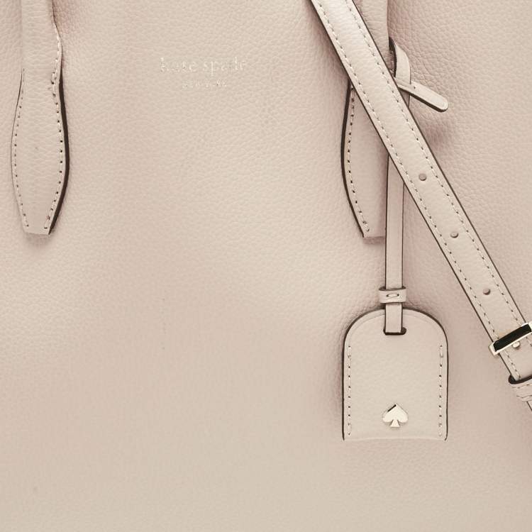 Pre Owned Kate Spade Light Pink Leather Medium Eva Tote