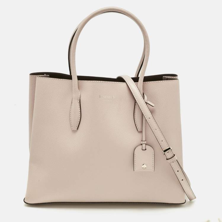 Pre Owned Kate Spade Light Pink Leather Medium Eva Tote