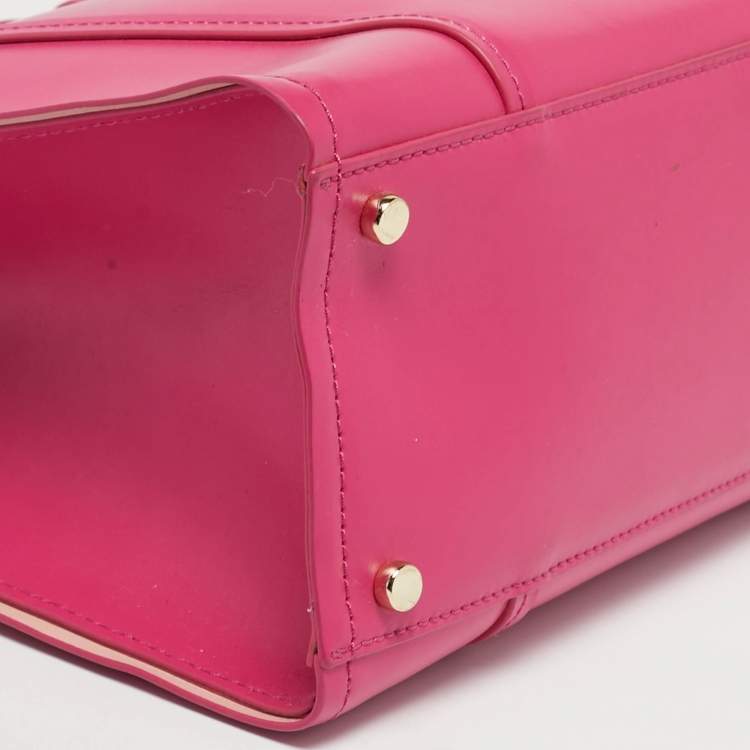 Pre Owned Kate Spade Fuchsia Leather Small Arbour Hill Elodie Tote