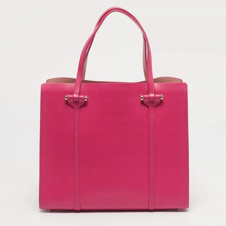 Pre Owned Kate Spade Fuchsia Leather Small Arbour Hill Elodie Tote