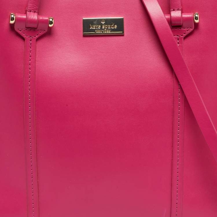 Pre Owned Kate Spade Fuchsia Leather Small Arbour Hill Elodie Tote