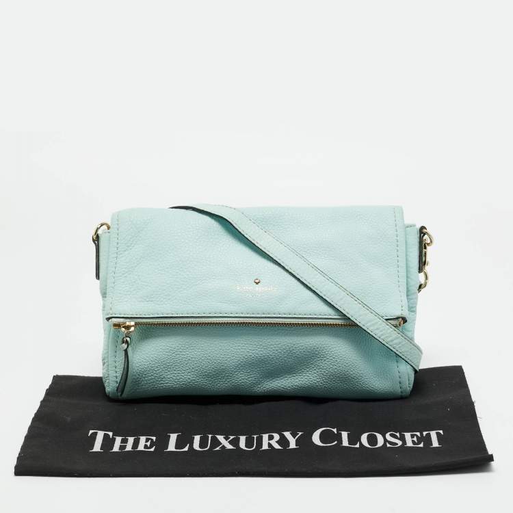 Pre Owned Kate Spade Light Green Leather Cobble Hill Clarke Crossbody Bag