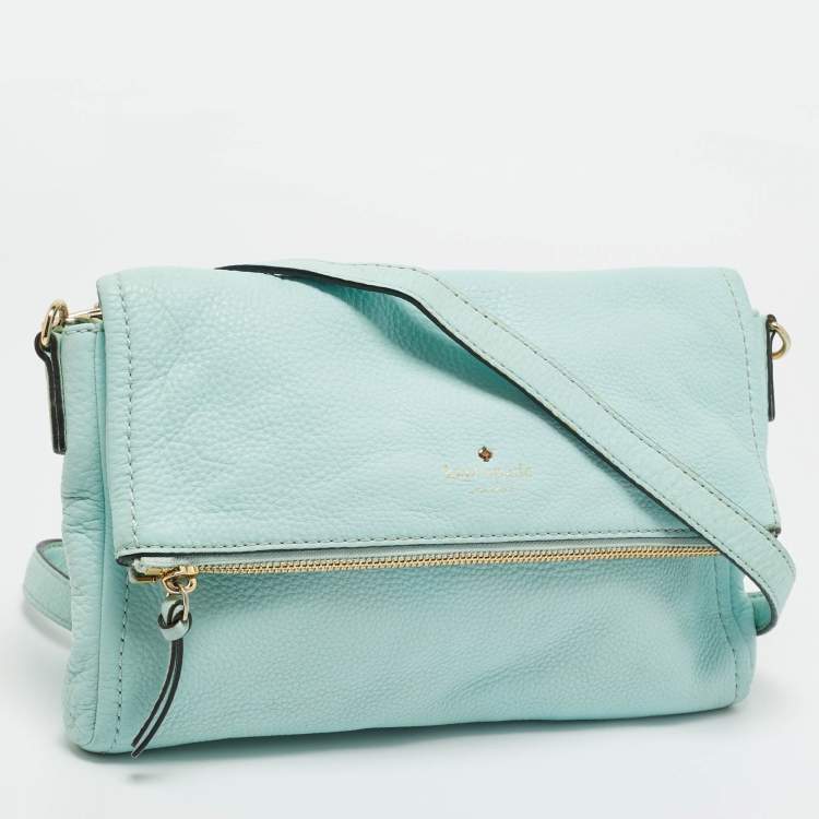 Pre Owned Kate Spade Light Green Leather Cobble Hill Clarke Crossbody Bag