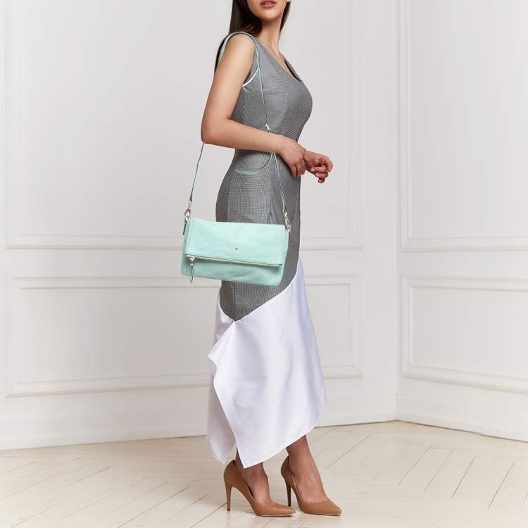 Pre Owned Kate Spade Light Green Leather Cobble Hill Clarke Crossbody Bag