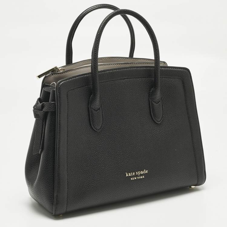 Pre Owned Kate Spade Black Leather Knott Satchel