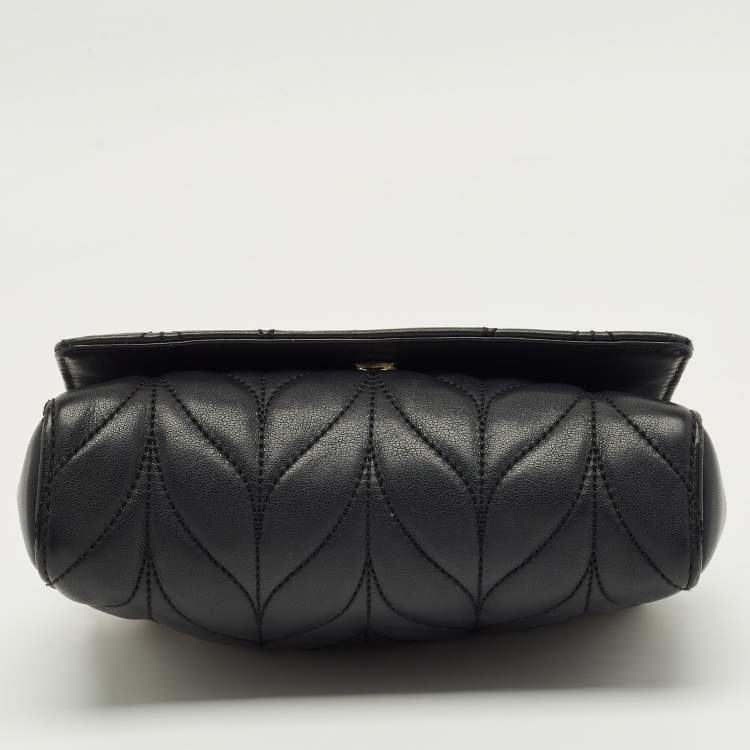 Pre Owned Kate Spade Black Quilted Leather Emelyn Shoulder Bag