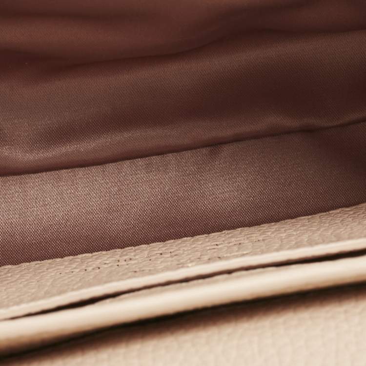 Pre Owned Kate Spade Beige Leather Knollwood Drive Buckle Hope Top Handle Bag