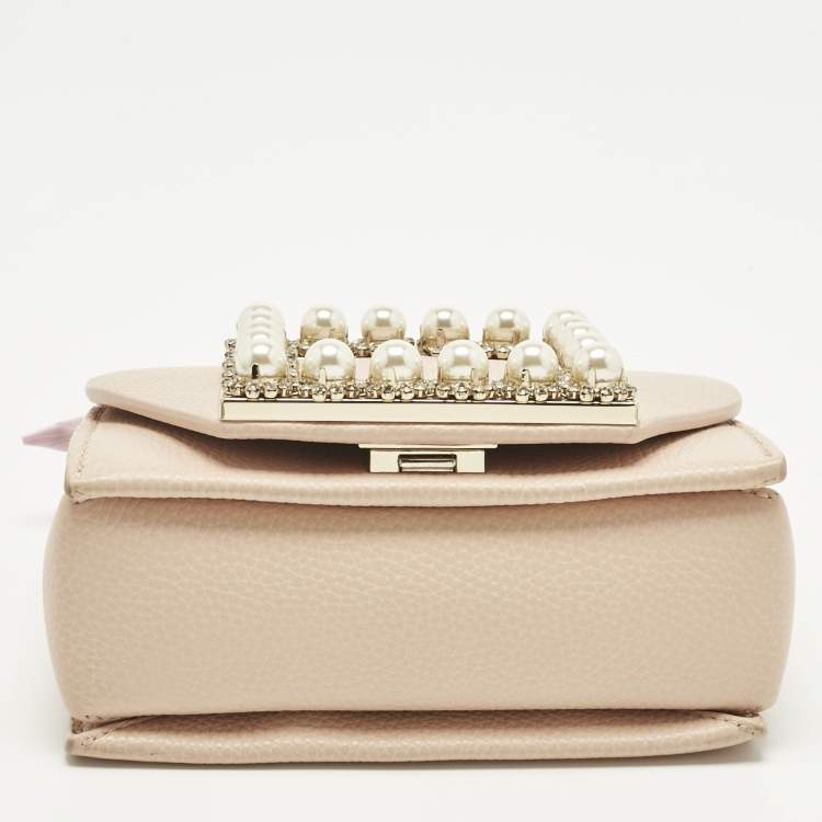 Pre Owned Kate Spade Beige Leather Knollwood Drive Buckle Hope Top Handle Bag