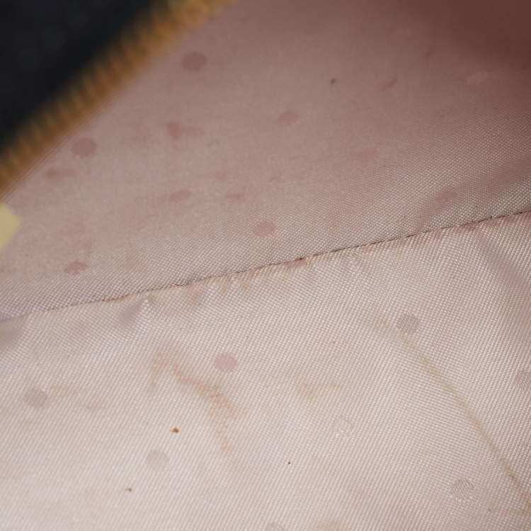 Pre Owned Kate Spade Black Leather Cameron Street Flock Roses Binx  Convertible Backpack