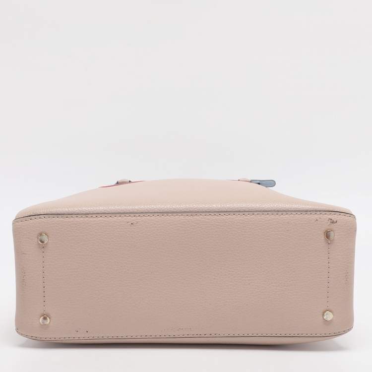 Pre Owned Kate Spade Beige Leather Small Eva Embroidered Tote