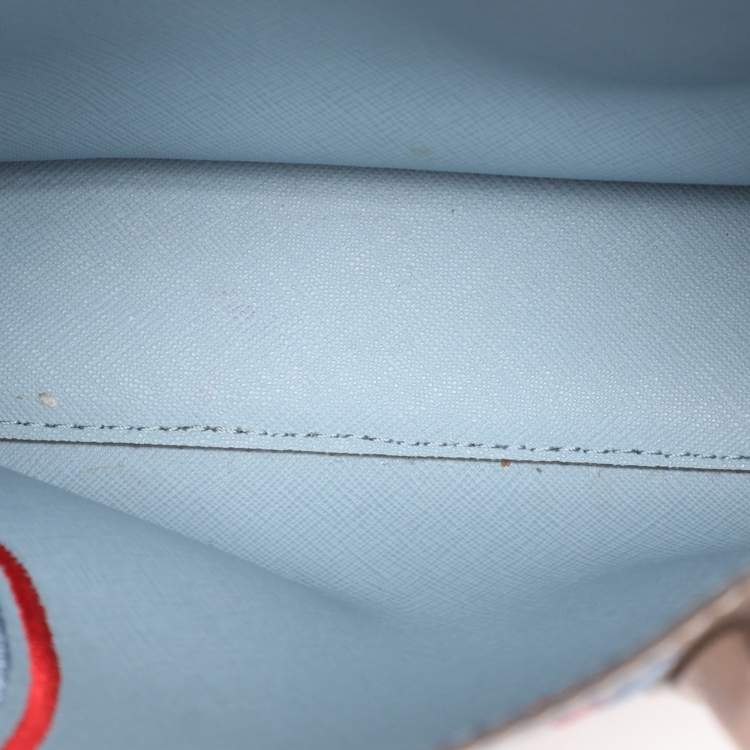 Pre Owned Kate Spade Beige Leather Small Eva Embroidered Tote