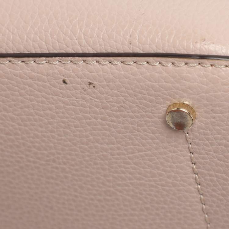 Pre Owned Kate Spade Beige Leather Small Eva Embroidered Tote