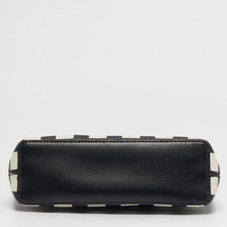 مملوكة مسبقًا Kate Spade Black/White Leather Grove Street Millie Art Crossbody Bag