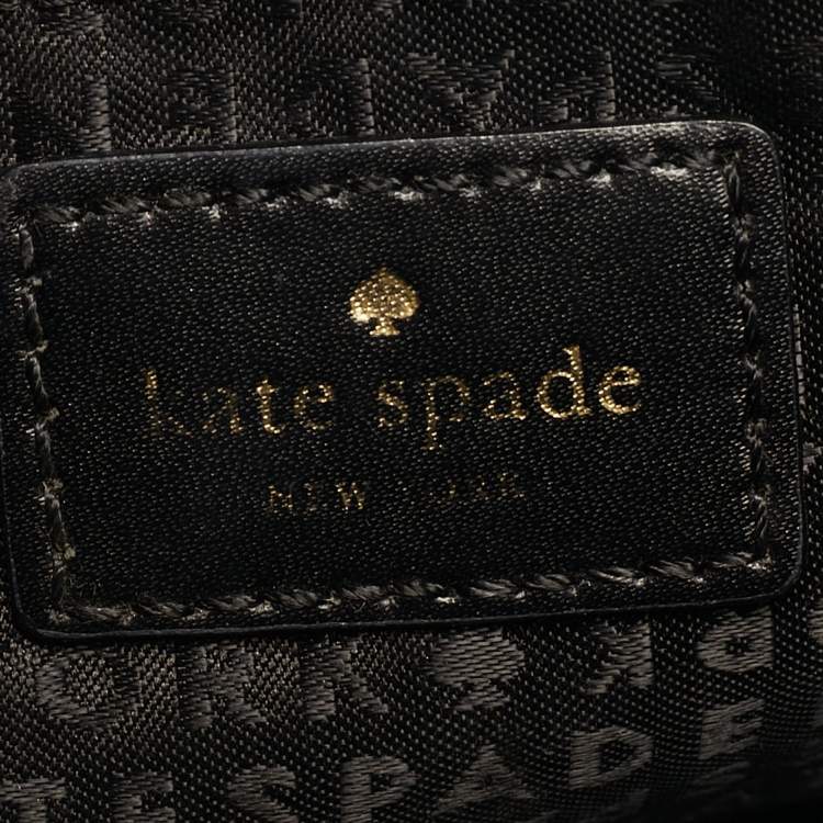 مملوكة مسبقًا Kate Spade Black/White Leather Grove Street Millie Art Crossbody Bag