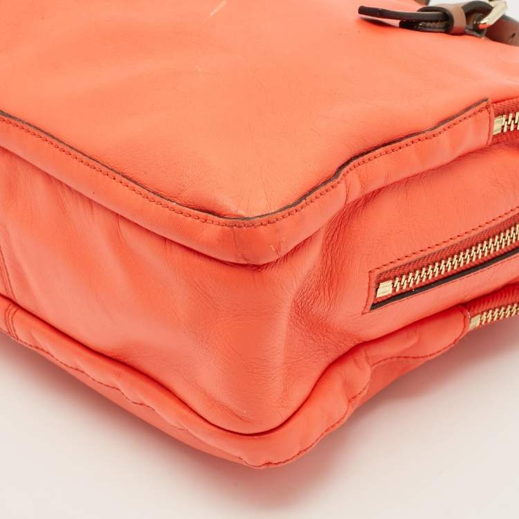 مملوكة مسبقًا Kate Spade Coral Red Leather Multi Zip Satchel