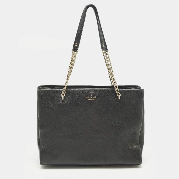Pre Owned Kate Spade Emerson Place Phoebe Black Leather Tote