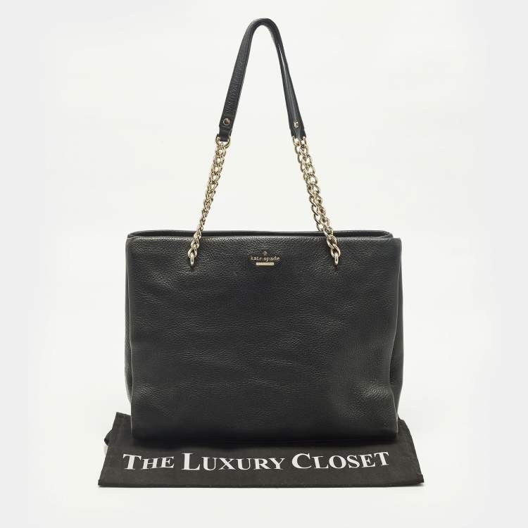 Pre Owned Kate Spade Emerson Place Phoebe Black Leather Tote