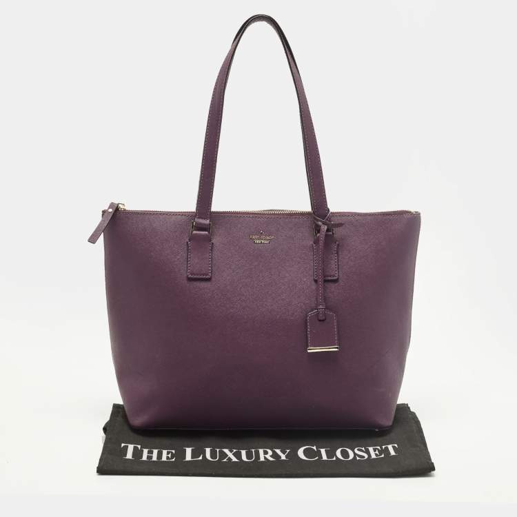 Pre Owned Kate Spade Cameron Street Lucie Dark Burgundy Leather Tote