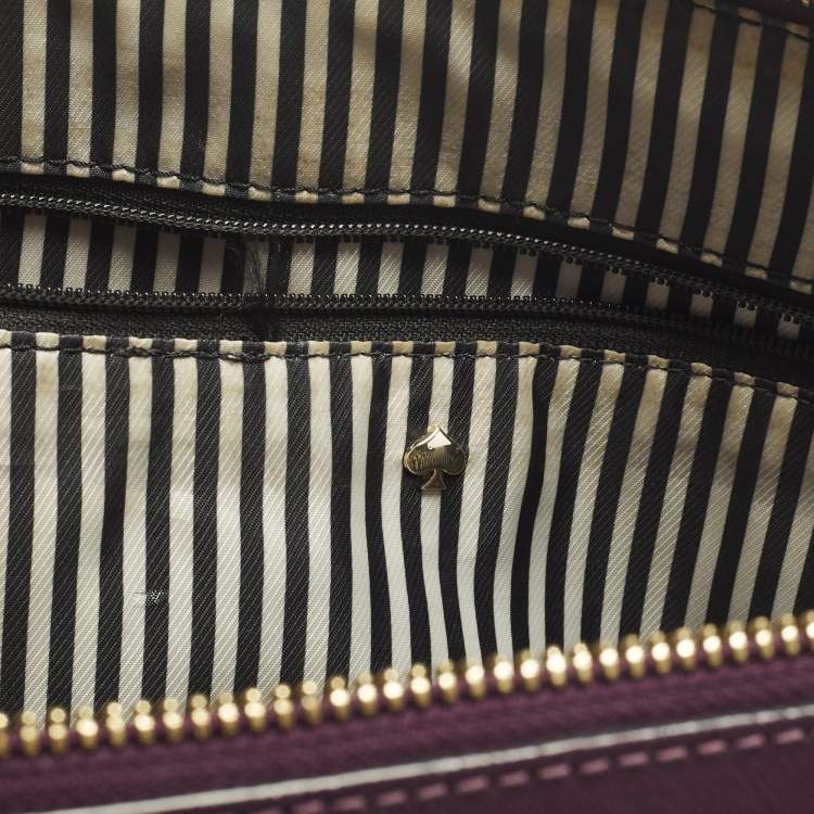 Pre Owned Kate Spade Cameron Street Lucie Dark Burgundy Leather Tote