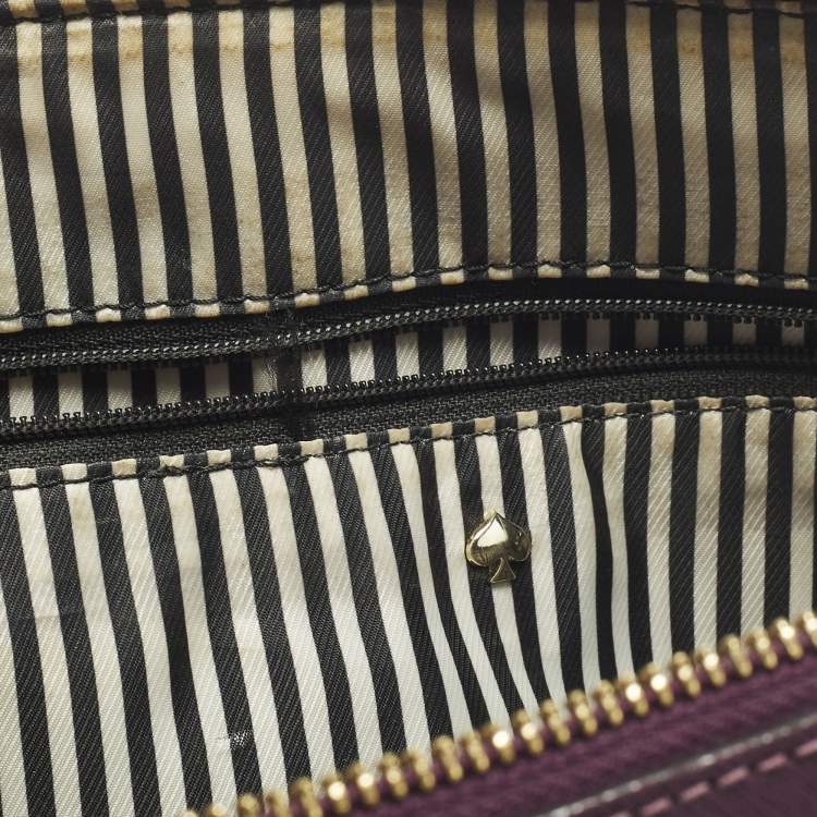 Pre Owned Kate Spade Cameron Street Lucie Dark Burgundy Leather Tote