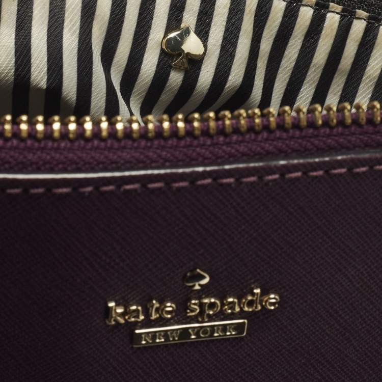 Pre Owned Kate Spade Cameron Street Lucie Dark Burgundy Leather Tote