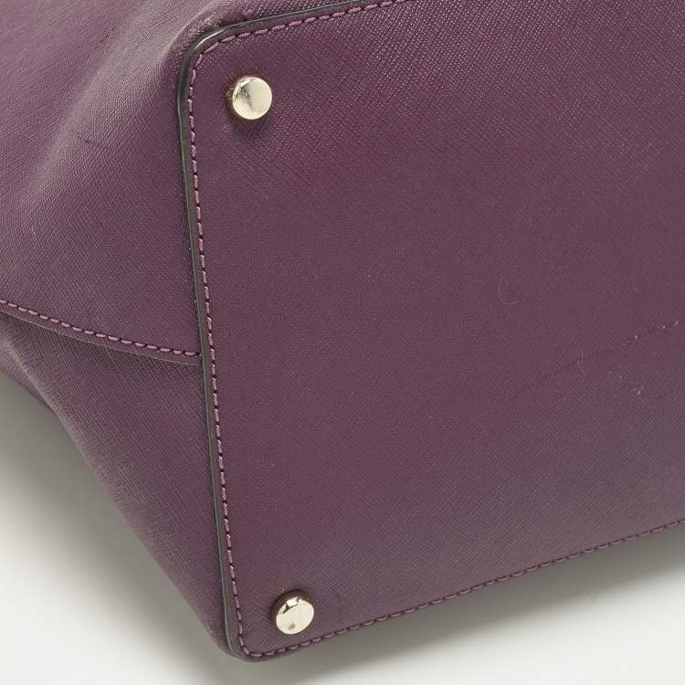 Pre Owned Kate Spade Cameron Street Lucie Dark Burgundy Leather Tote