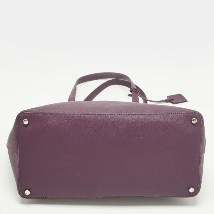 Pre Owned Kate Spade Cameron Street Lucie Dark Burgundy Leather Tote