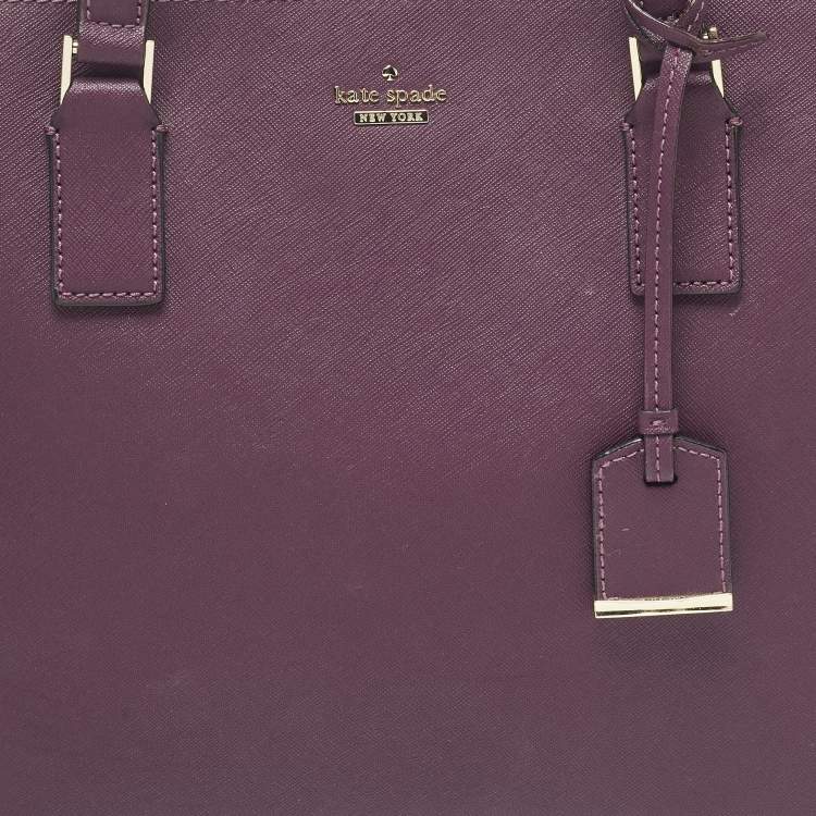 Pre Owned Kate Spade Cameron Street Lucie Dark Burgundy Leather Tote