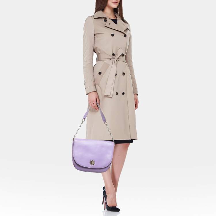 Pre Owned Kate Spade New Bond Street Sawyer Lilac Leather Hobo