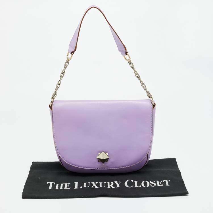 Pre Owned Kate Spade New Bond Street Sawyer Lilac Leather Hobo