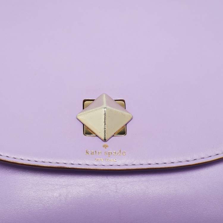 Pre Owned Kate Spade New Bond Street Sawyer Lilac Leather Hobo
