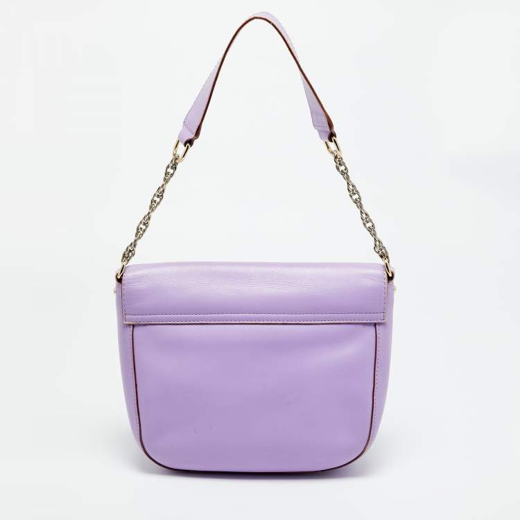 Pre Owned Kate Spade New Bond Street Sawyer Lilac Leather Hobo