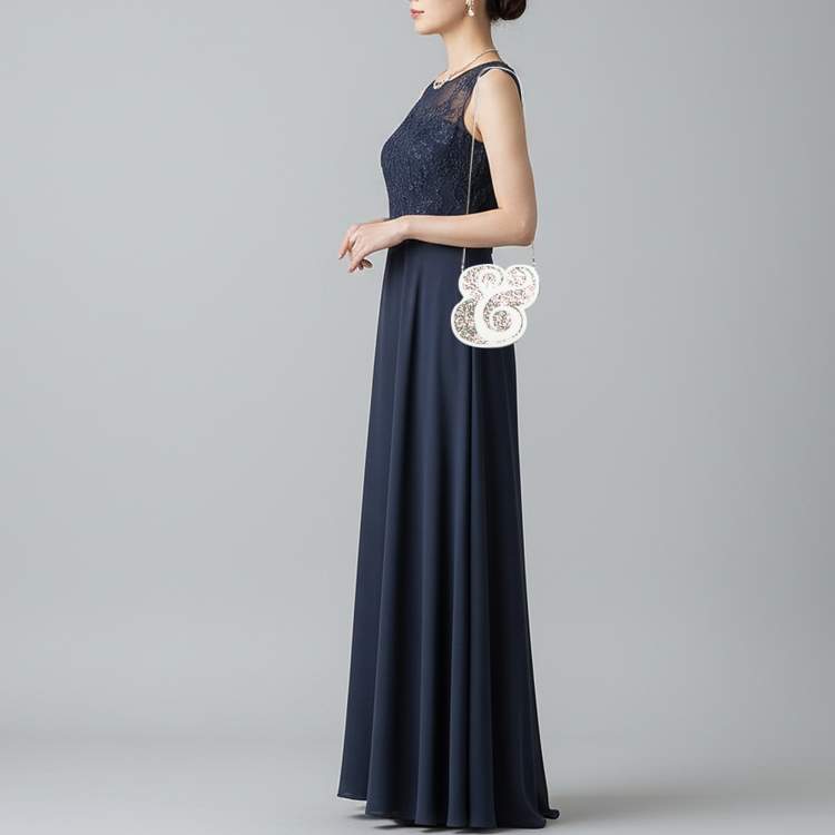 Pre Owned Kate Spade Wedding Belles Ampersand White/Gold Acrylic Clutch