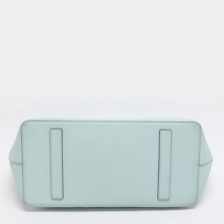 مملوكة مسبقًا Kate Spade Pale Turquoise Saffiano Leather Shopper Tote