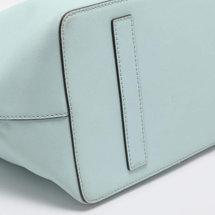 مملوكة مسبقًا Kate Spade Pale Turquoise Saffiano Leather Shopper Tote