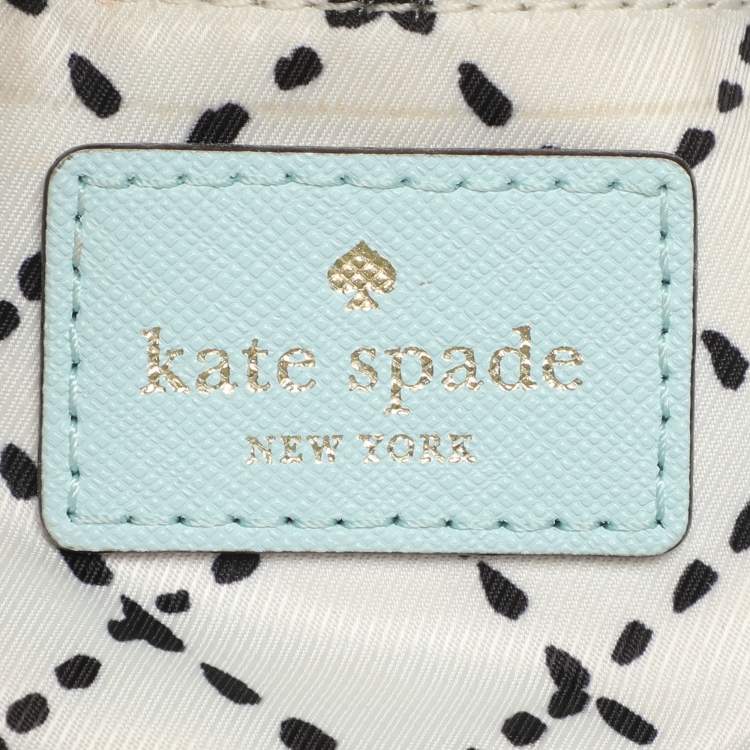مملوكة مسبقًا Kate Spade Pale Turquoise Saffiano Leather Shopper Tote