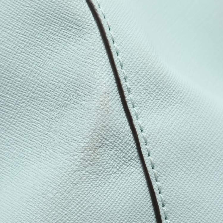 مملوكة مسبقًا Kate Spade Pale Turquoise Saffiano Leather Shopper Tote