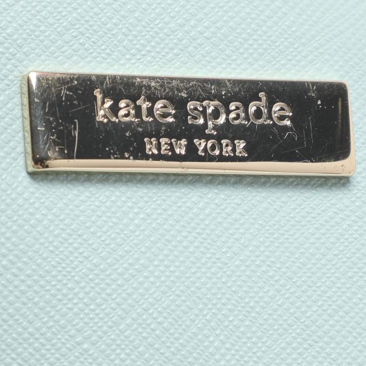 مملوكة مسبقًا Kate Spade Pale Turquoise Saffiano Leather Shopper Tote