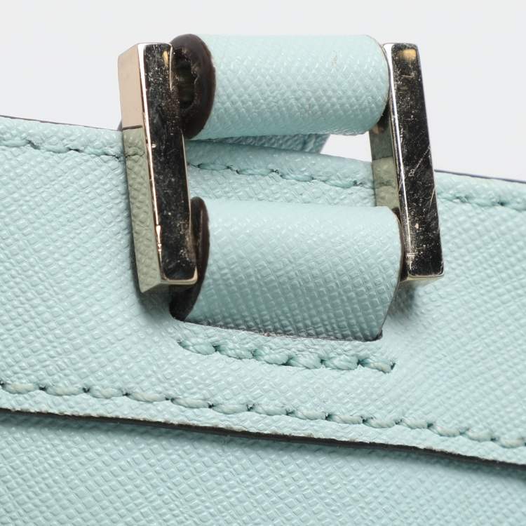 مملوكة مسبقًا Kate Spade Pale Turquoise Saffiano Leather Shopper Tote