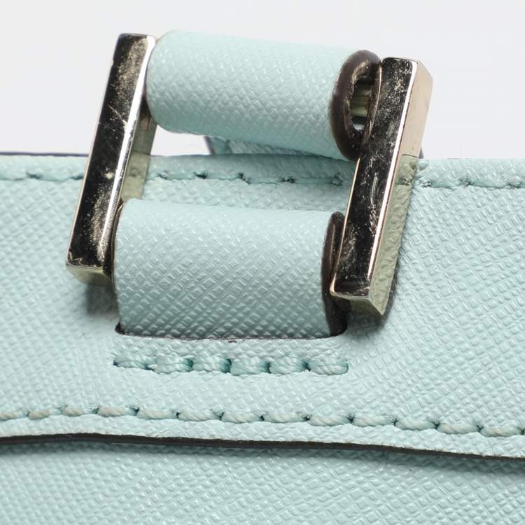 مملوكة مسبقًا Kate Spade Pale Turquoise Saffiano Leather Shopper Tote