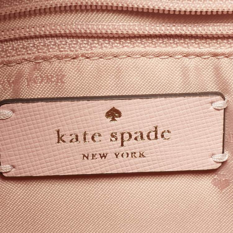 Pre Owned Kate Spade North South Sadie Pink Leather Crossbody Bag