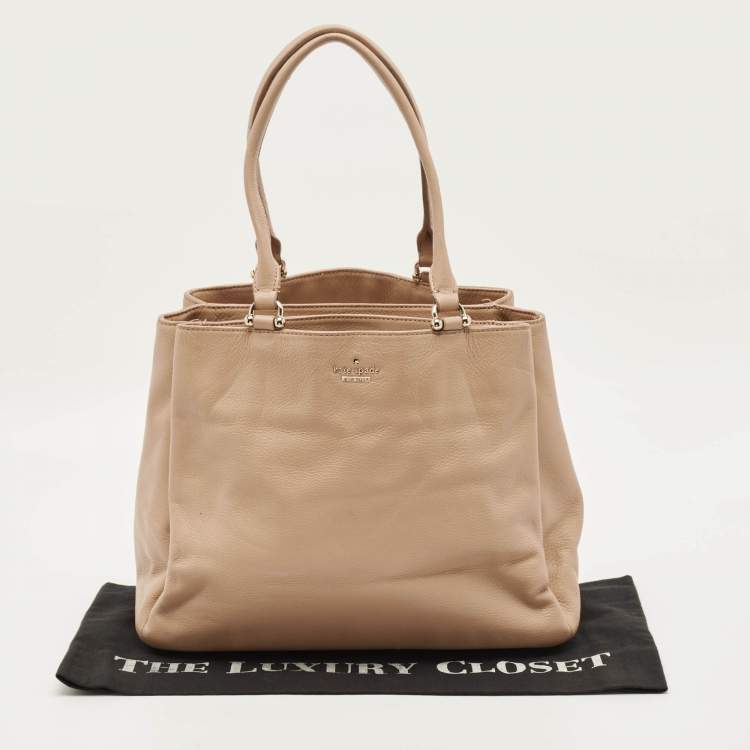 Pre Owned Kate Spade Lombard Street Neve Peach Leather Tote