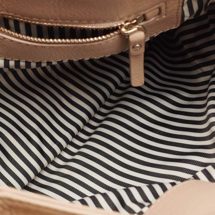 Pre Owned Kate Spade Lombard Street Neve Peach Leather Tote