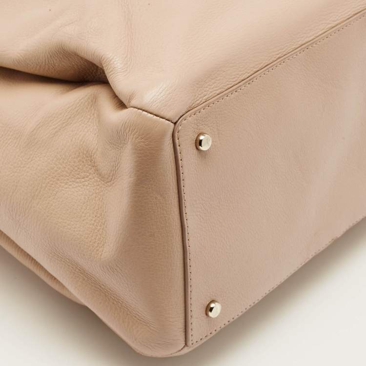 Pre Owned Kate Spade Lombard Street Neve Peach Leather Tote