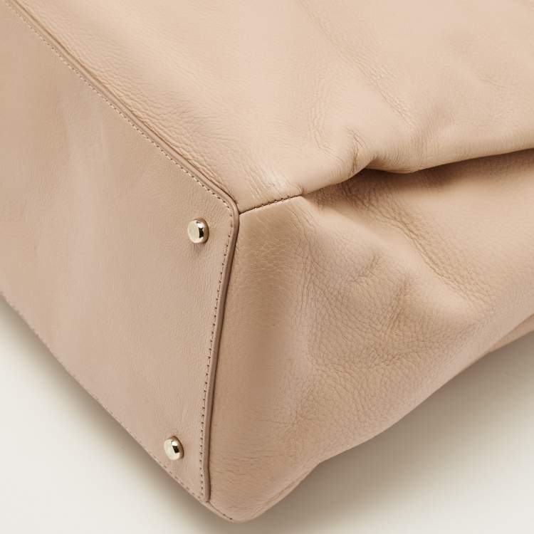 Pre Owned Kate Spade Lombard Street Neve Peach Leather Tote