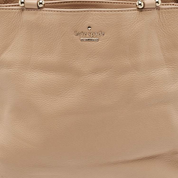 Pre Owned Kate Spade Lombard Street Neve Peach Leather Tote