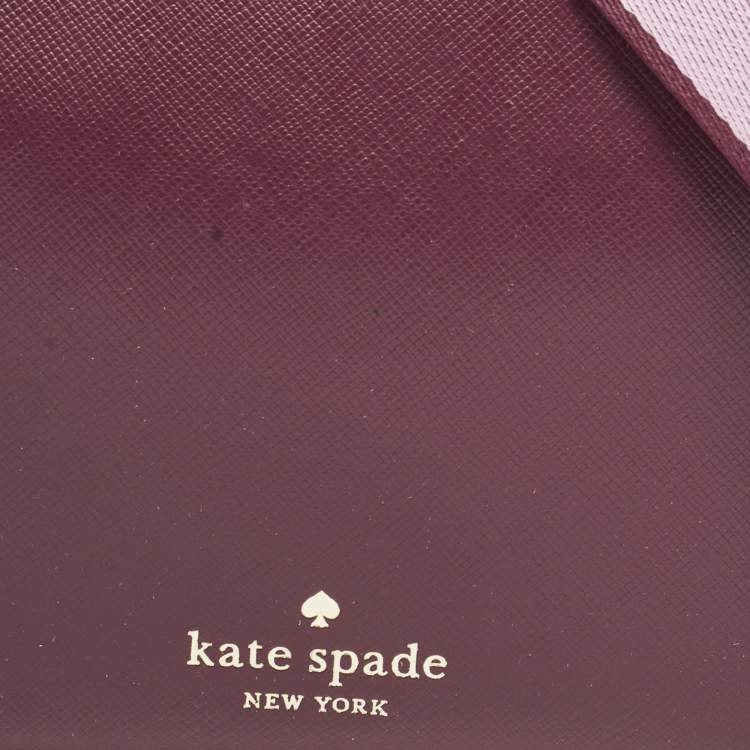 مملوكة مسبقًا حقيبة كروس كيت سبيد جلد بورجوندي